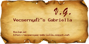 Vecsernyés Gabriella névjegykártya
