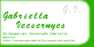 gabriella vecsernyes business card